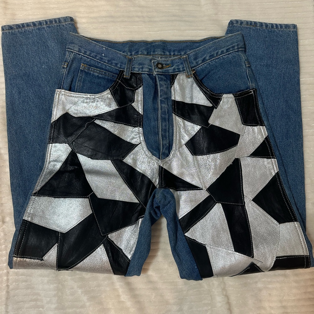 Customized Leather Jeans